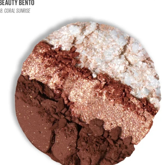 NIB KAJA Beauty Bento Bouncy Mosaic Chrome, Shimmer & Matte Trio - Coral Sunrise - Picture 3 of 6